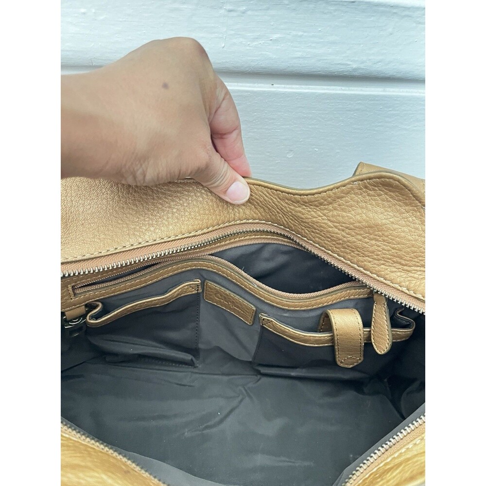 Cole Haan leather satchel purse Brown Village Work Office Professional Business - Picture 7 of 13